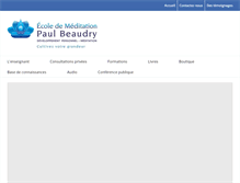 Tablet Screenshot of meditationpaulbeaudry.com
